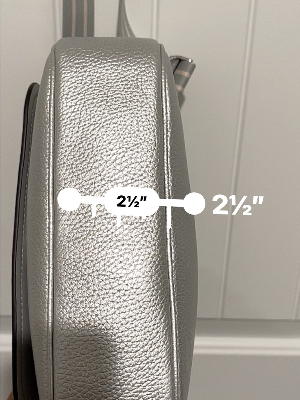 kate spade ♠️ Silver Pebbled Crossbody Camera Purse-strap w/ wallet & coin purse - Picture 16 of 16